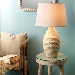 Rope Table Lamp-Off-White