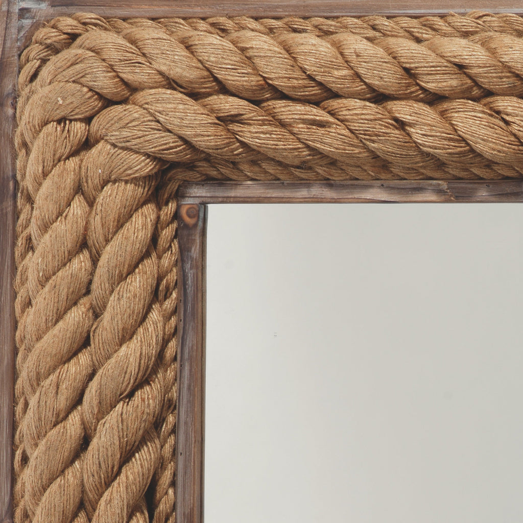 Rectangle Jute Mirror-Natural