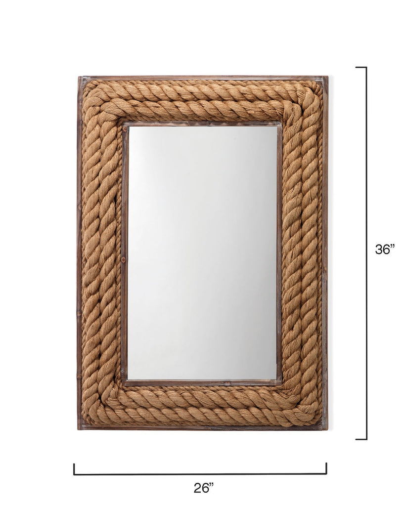 Rectangle Jute Mirror-Natural