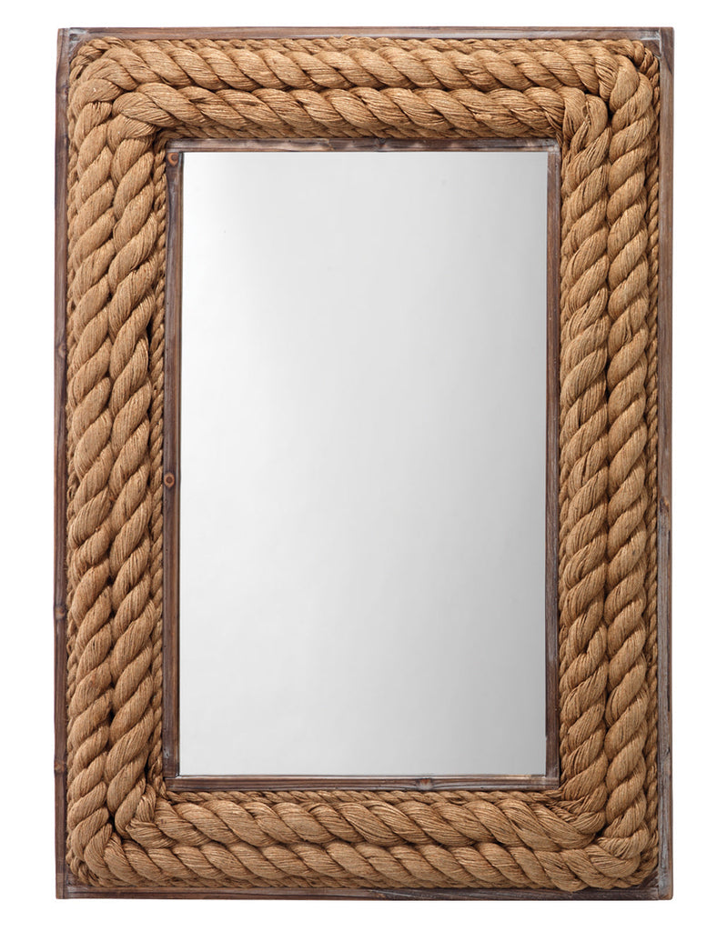 Rectangle Jute Mirror-Natural