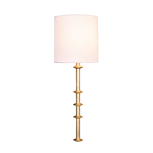 Flush Iron Sconce With Ring Detail In Gold Leaf