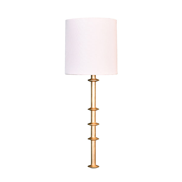 Flush Iron Sconce With Ring Detail In Gold Leaf