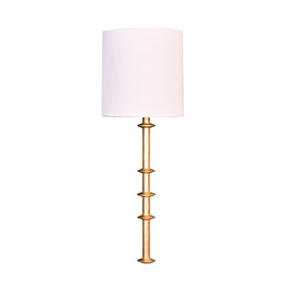 Flush Iron Sconce With Ring Detail In Gold Leaf