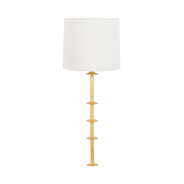 Flush Iron Sconce With Ring Detail In Gold Leaf