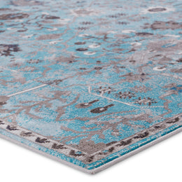 Vibe by Jaipur Living Zaniah Trellis Light Blue/ Gray Runner Rug