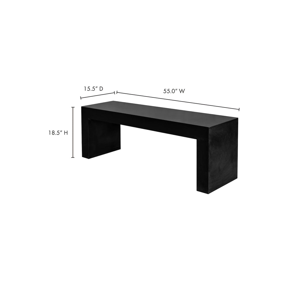 Lazarus Outdoor Bench Black