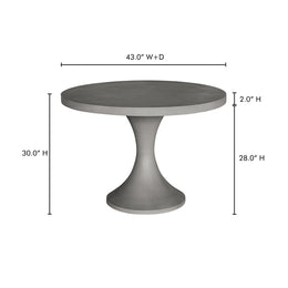 Isadora Outdoor Dining Table Dark Grey