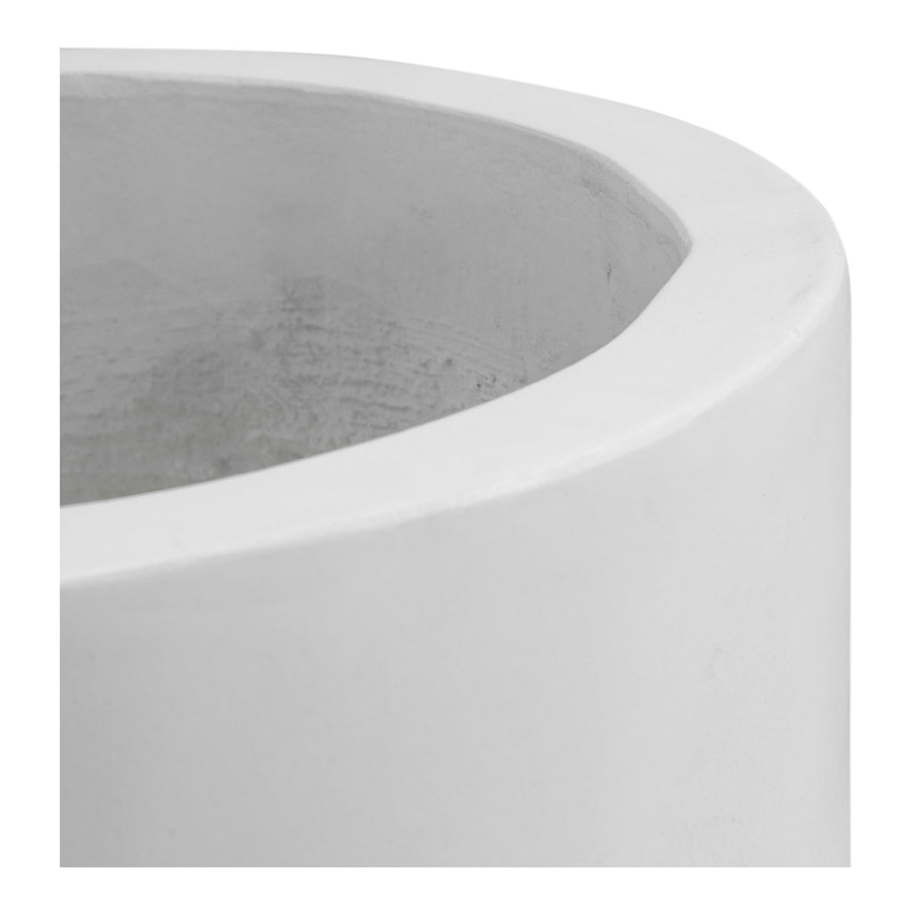 Everest Small Round Planter Cream White