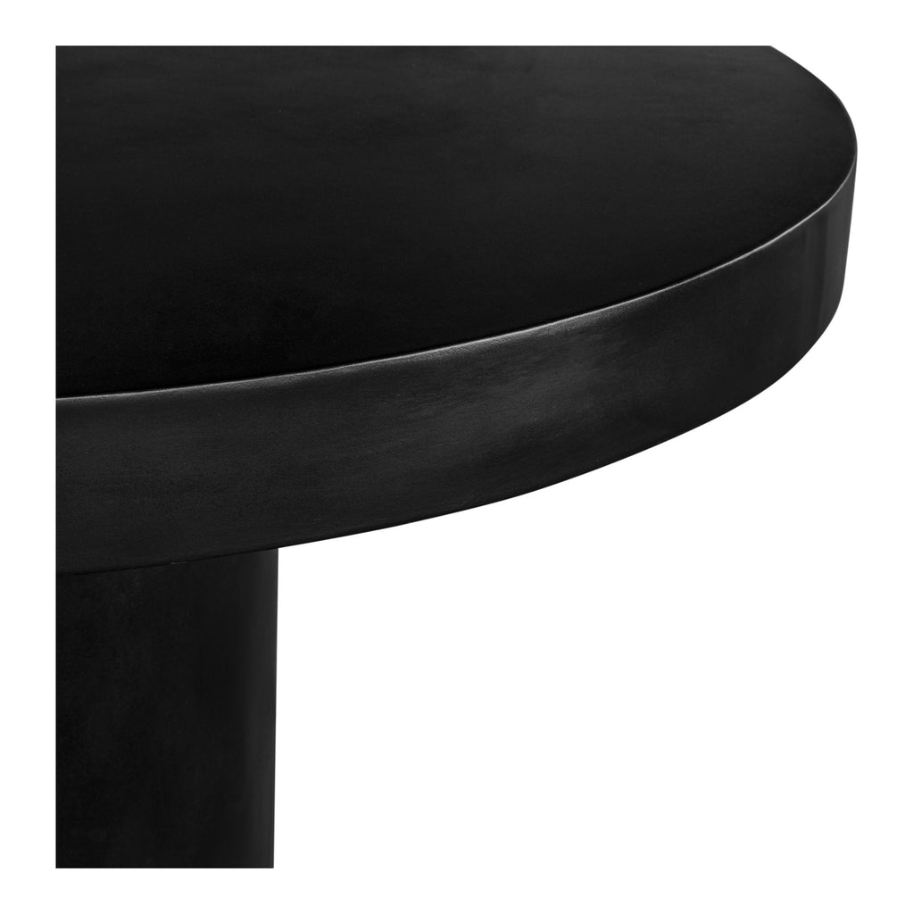 Cassius Round Outdoor Dining Table, Black