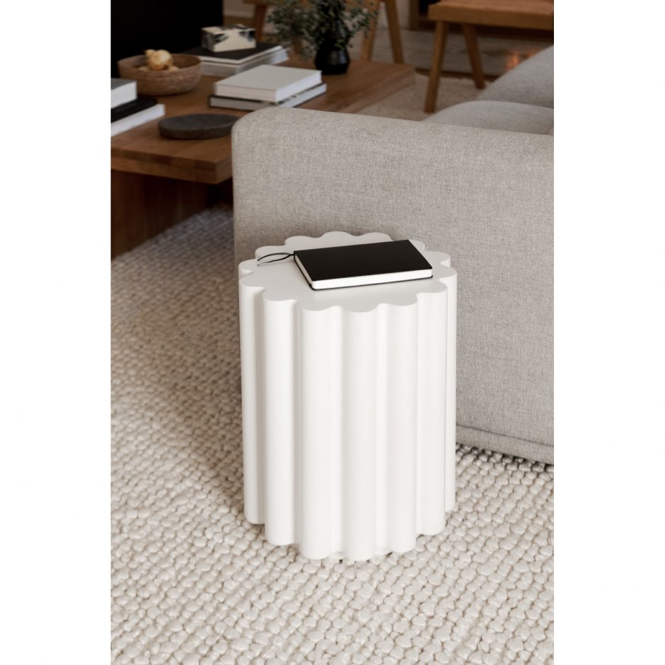 Taffy Accent Table, White