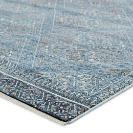 Jaipur Living Talos Trellis Blue/ Gold Runner Rug