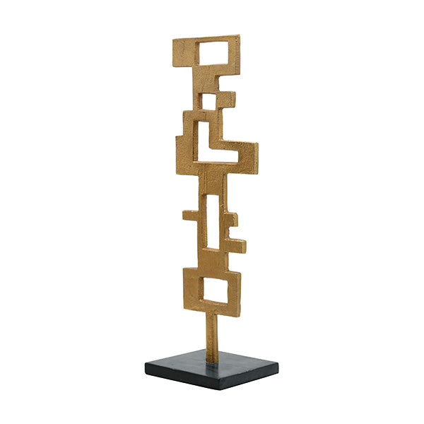 gold abstract sculpture