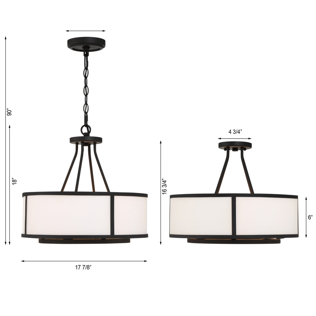 Bryant 4 Light Semi Flush