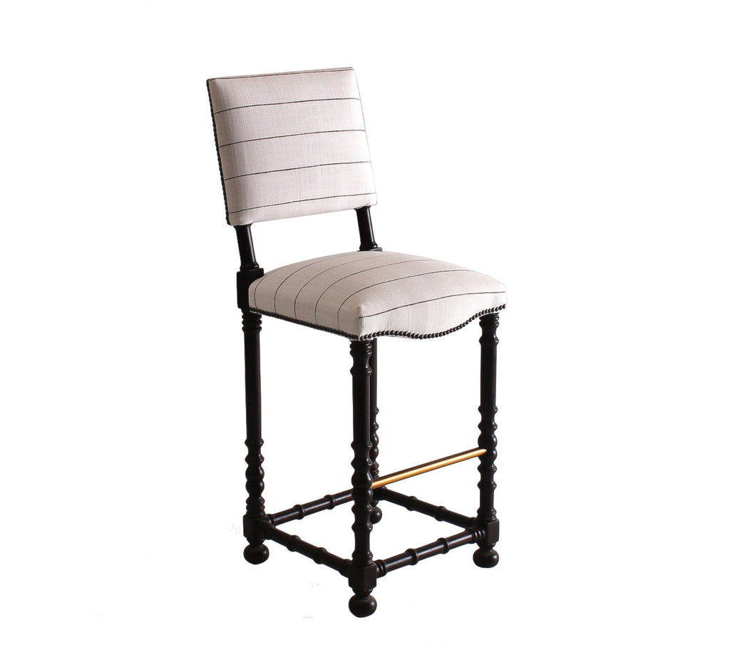 Counterstool Portugues, Huntington Domino Stripe