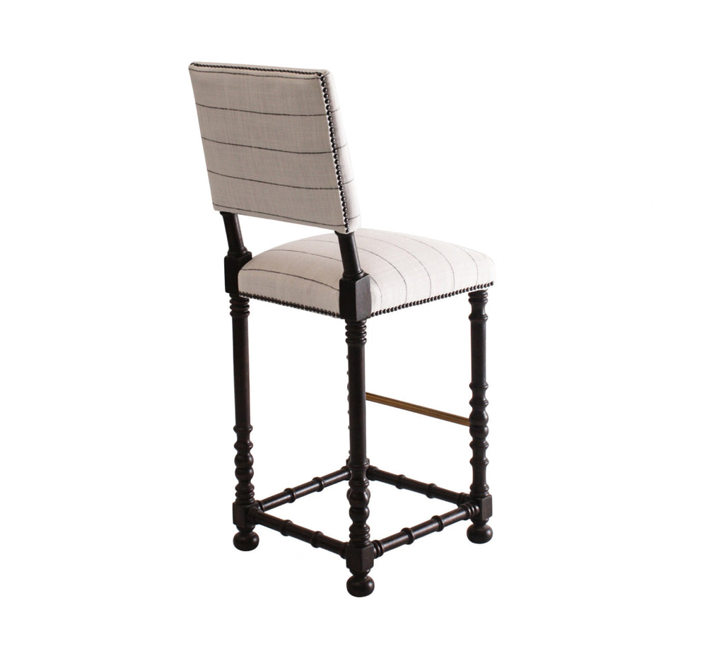 Counterstool Portugues, Huntington Domino Stripe