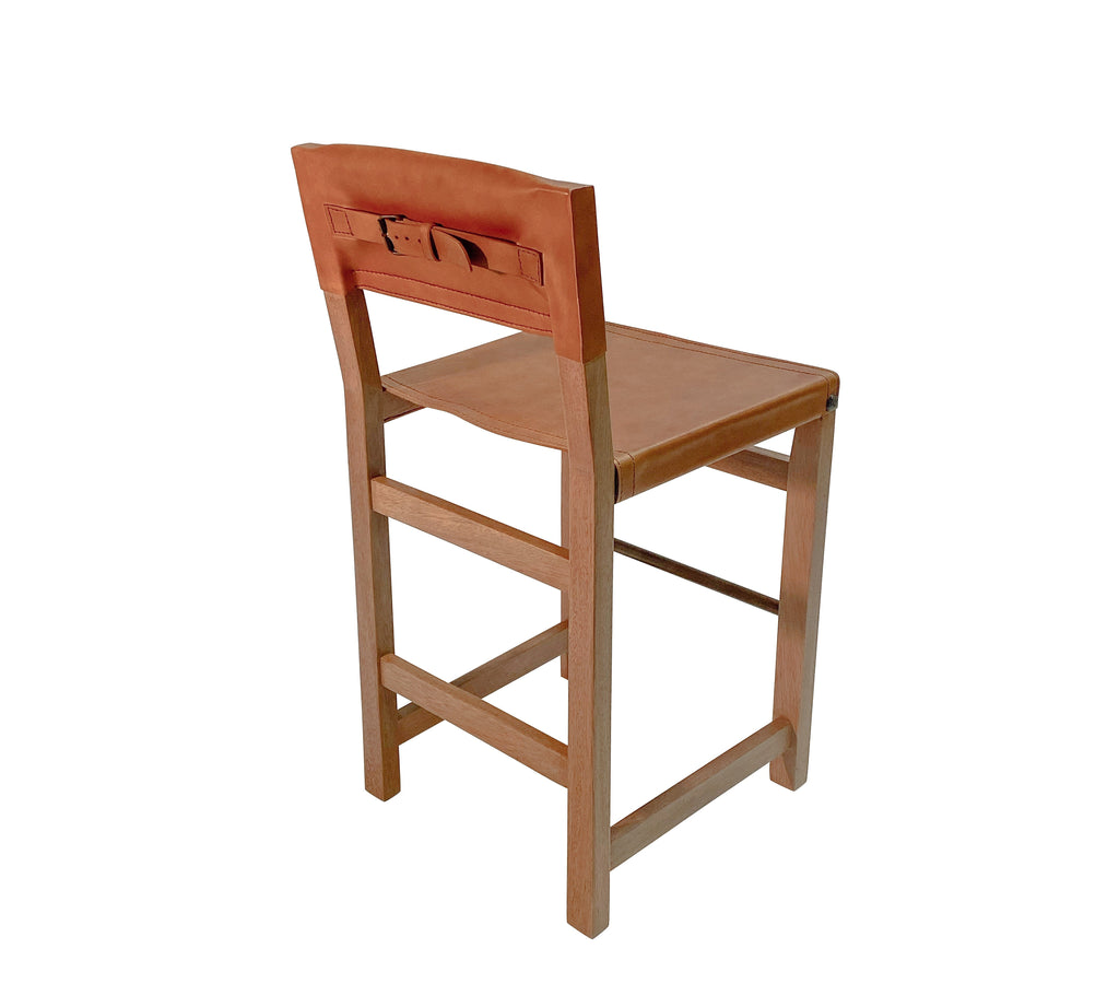 Counterstool Taura, Natural W- Leather Saddle