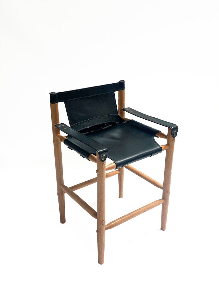 Counter Stool Karly, Black Leather