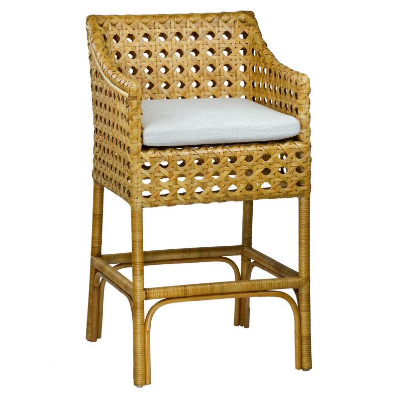 Basket Counter Stool With Cushion