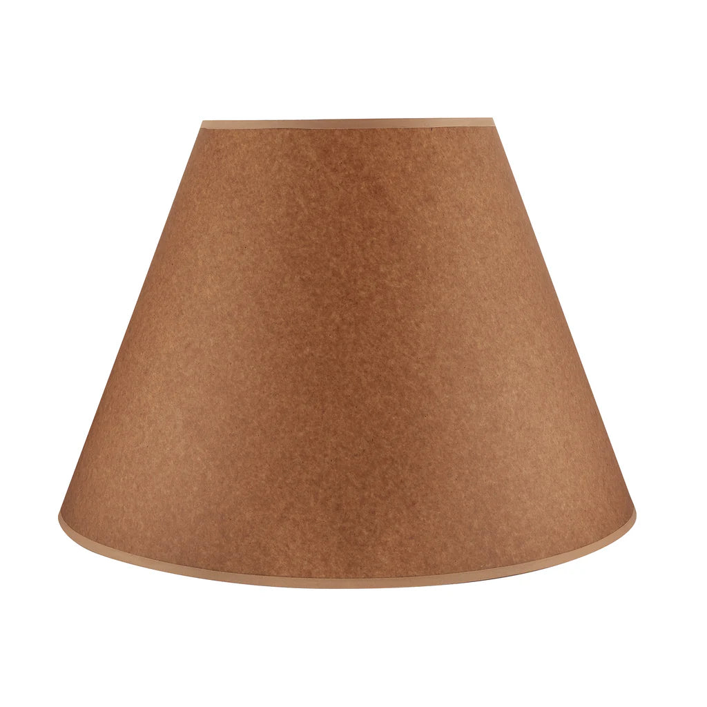 Brown Paper Bag Lampshade - 15" X 8" X 11" Slope