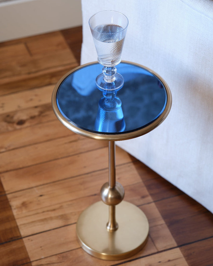 Burke Drinks Table, Blue Mirror