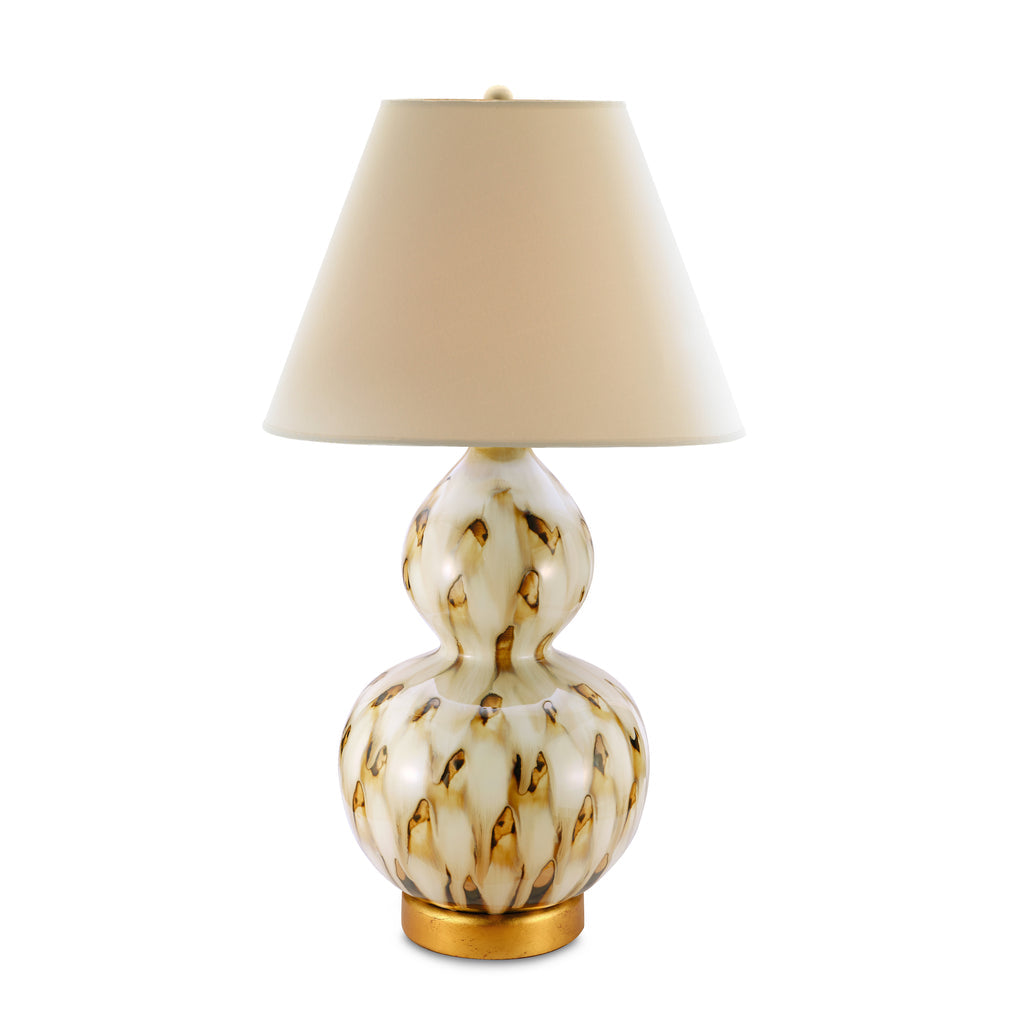 Small Pheasant Feather Lamp, Brown