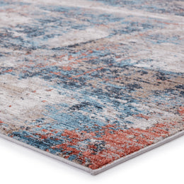 Vibe by Jaipur Living Casiane Abstract Red/ Blue Runner Rug