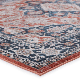 Vibe by Jaipur Living Palama Medallion Blue/ Red Runner Rug