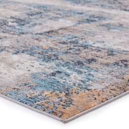 Vibe by Jaipur Living Casiane Abstract Gold/ Blue Runner Rug