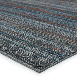 Vibe by Jaipur Living Kardama Tribal Blue/ Red Runner Rug