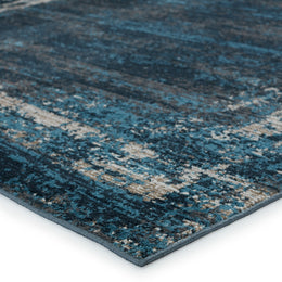 Vibe by Jaipur Living Aleph Abstract Blue/ Gray Runner Rug