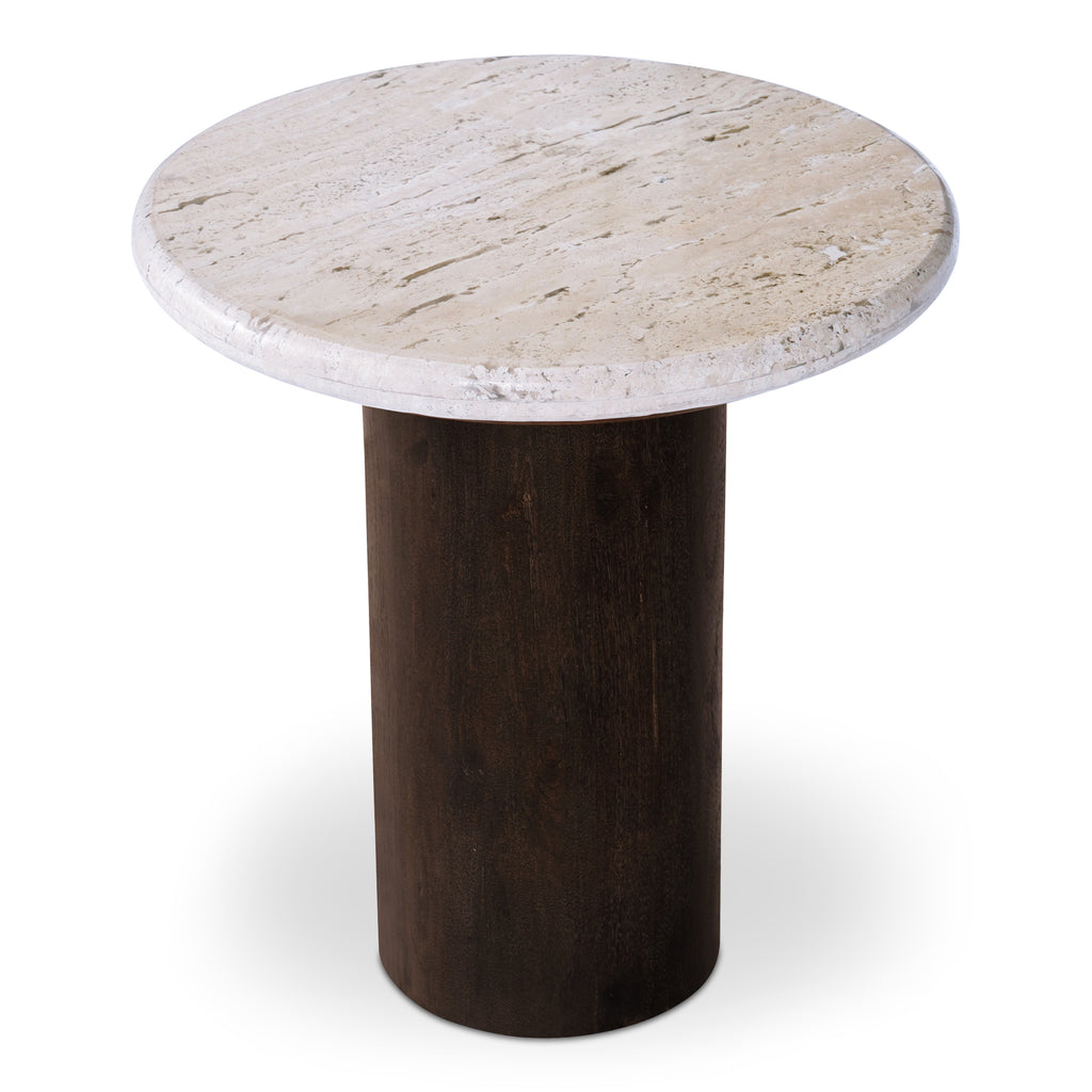 Landon Accent Table Beige Travertine