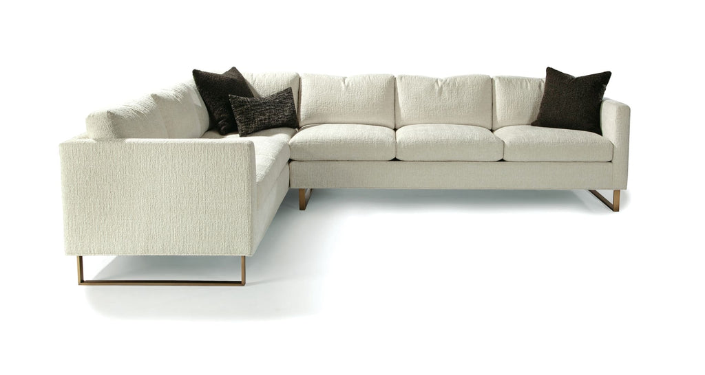 Back To Kansas Sectional In White Crypton Performance Fabric
