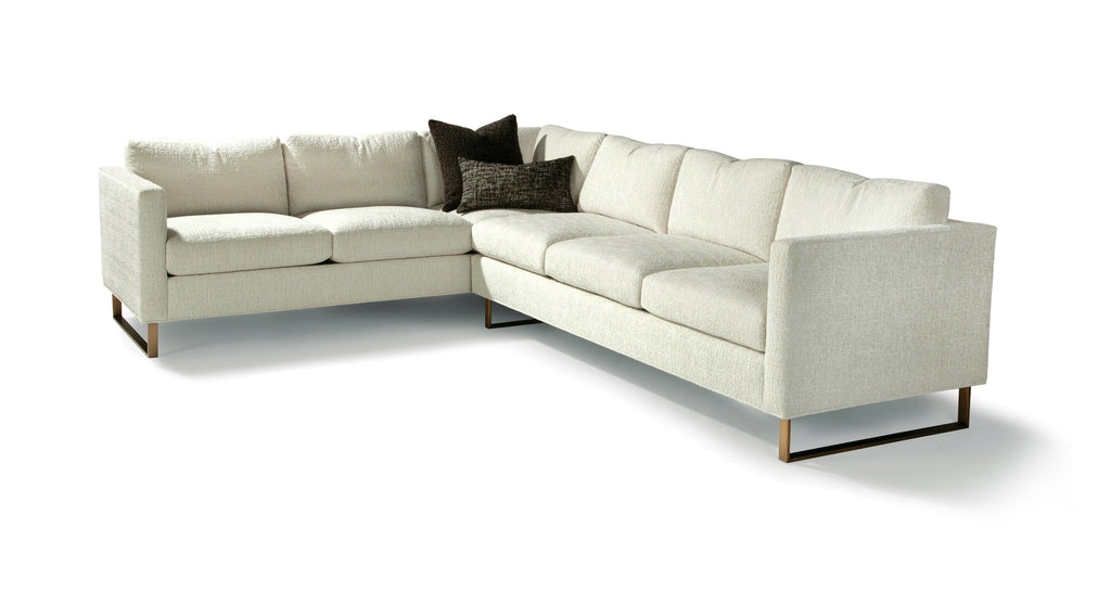 Back To Kansas Sectional In White Crypton Performance Fabric