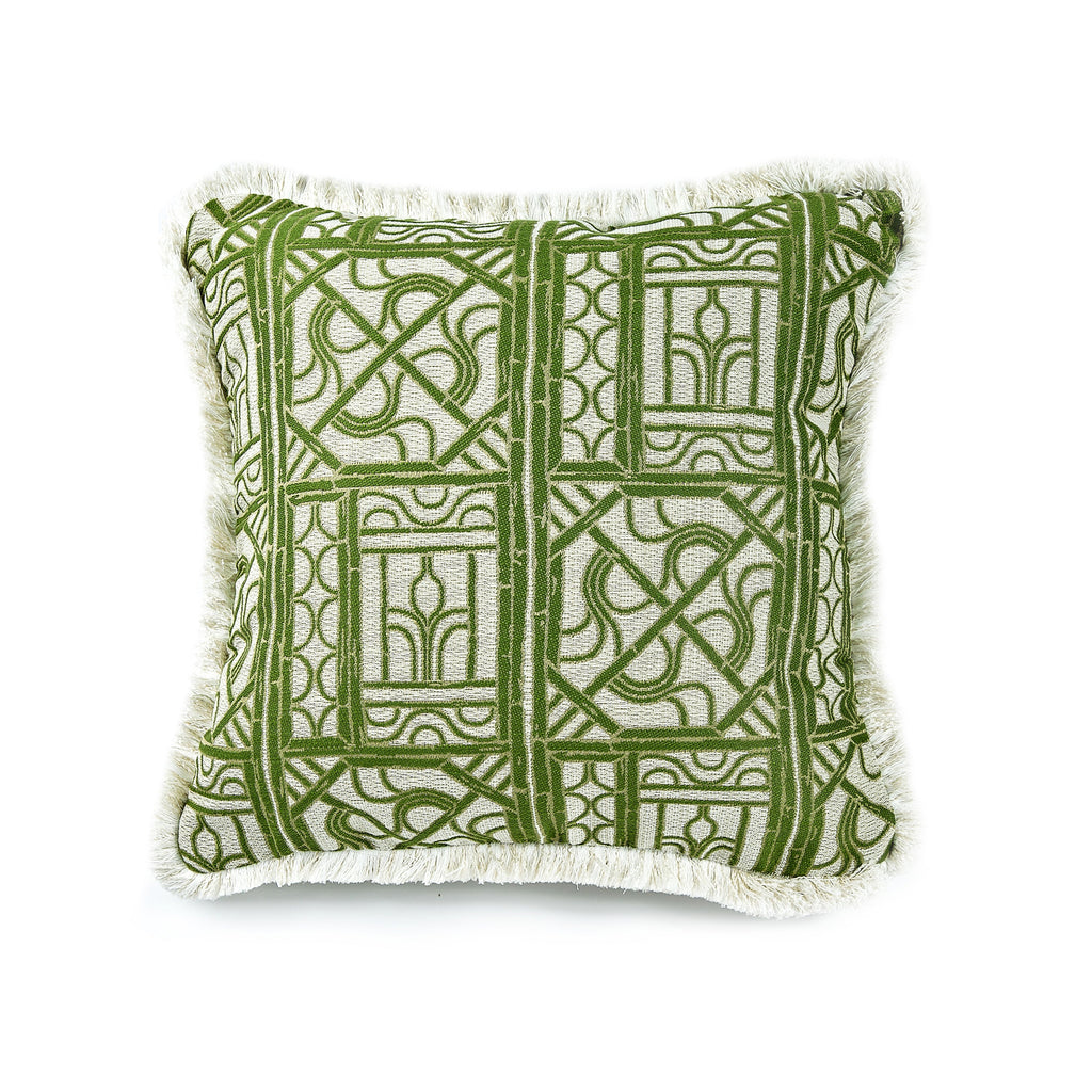 Bamboo Lattice Pillow w/ Trim