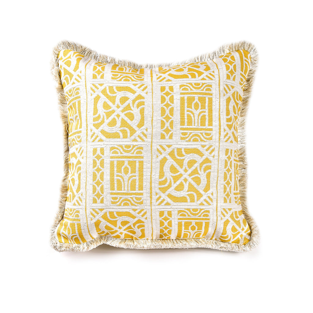 Bamboo Lattice Pillow w/ Trim