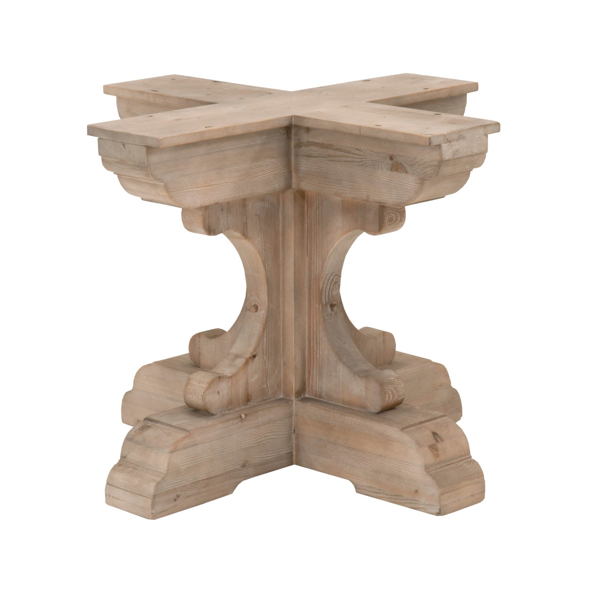 Bastille Round Dining Table Base, Smoke Grey Pine