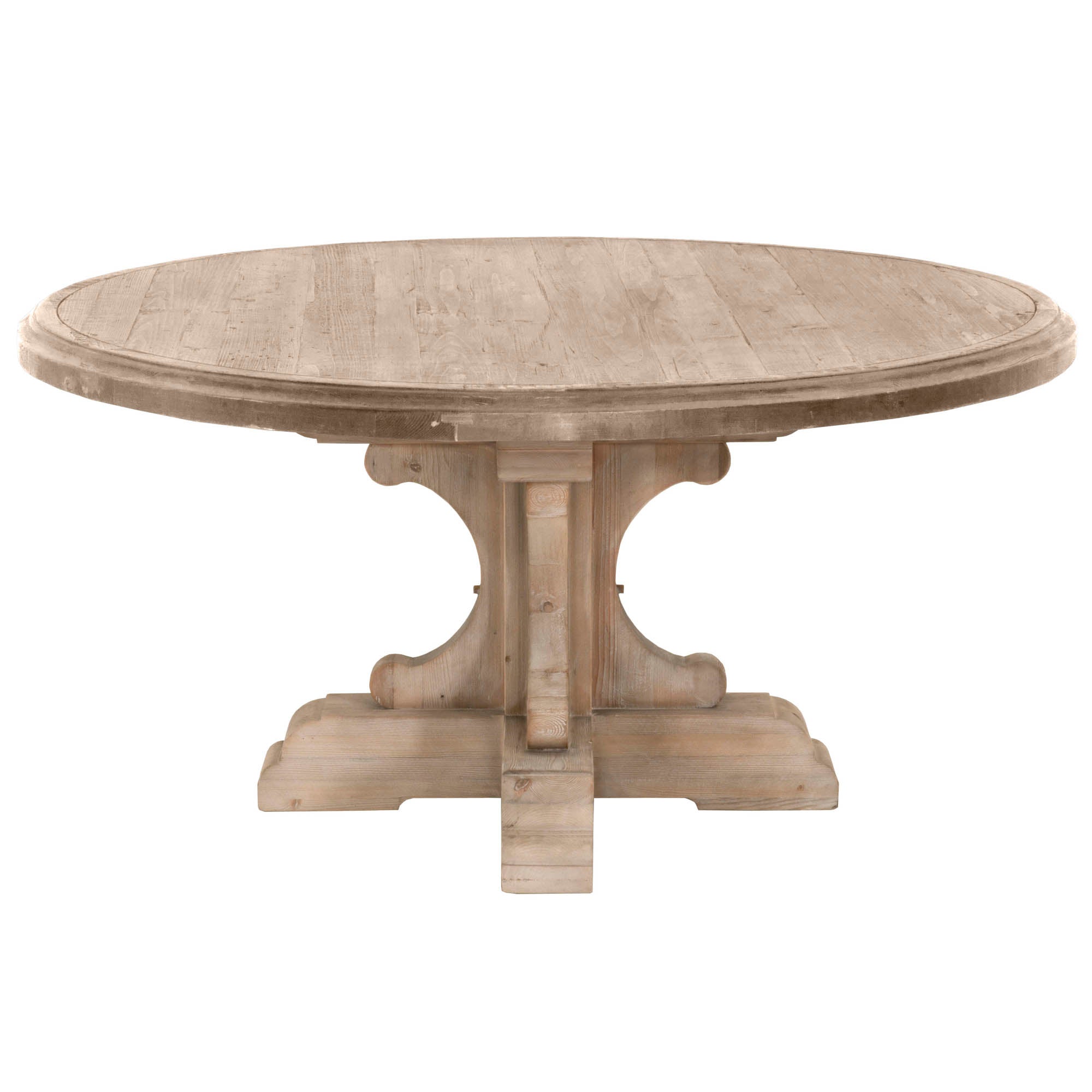 Bastille Round Dining Table Base, Smoke Grey Pine