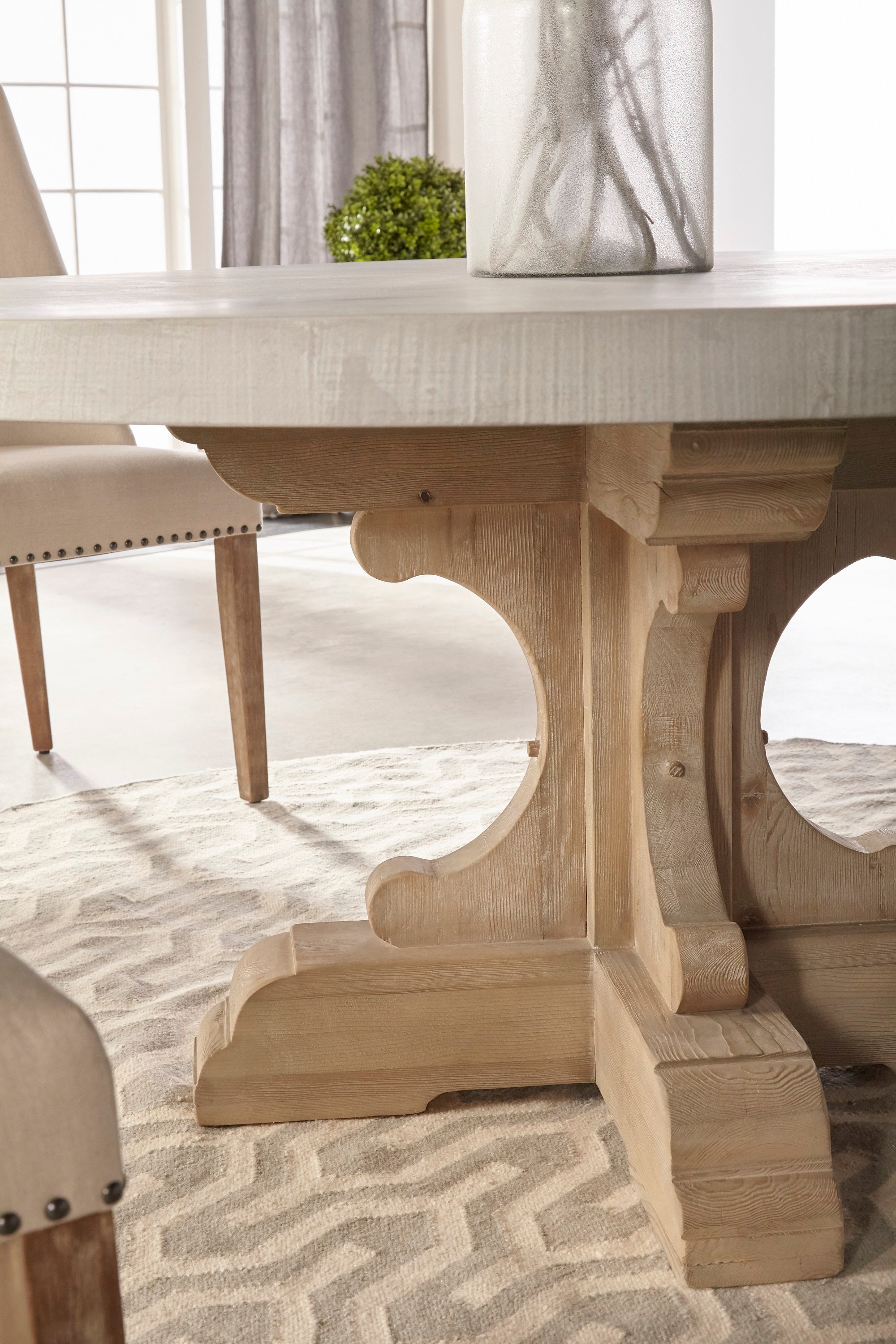 Bastille 60" Round Dining Table Top, Light Grey Concrete