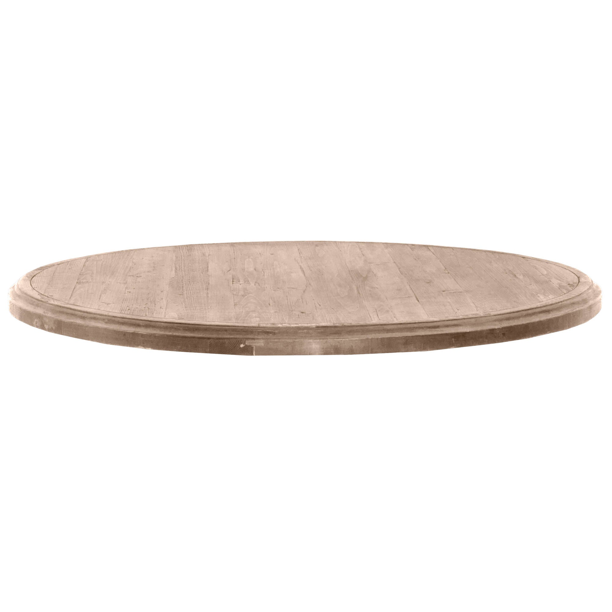 Bastille 60" Round Dining Table Top, Smoke Grey Pine
