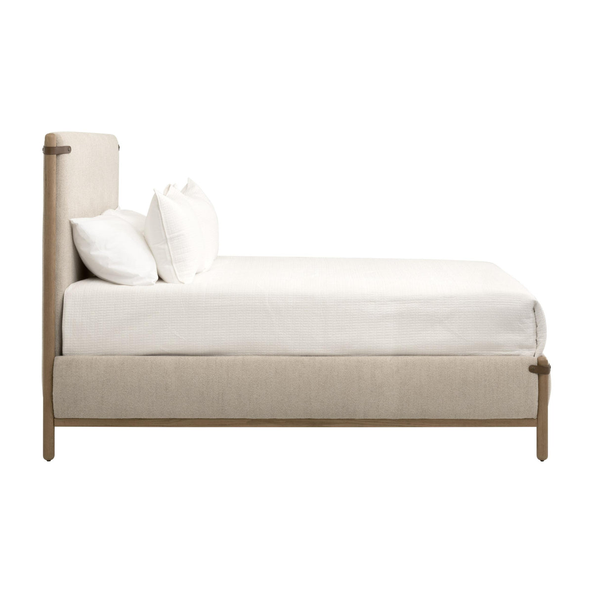 Benson Standard King Bed, Performance Sandbar, Classic Oak