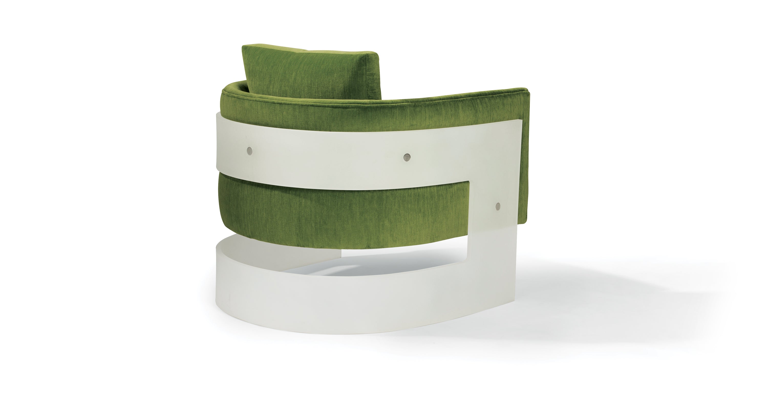 Bond Fx Acrylic Lounge Chair In Green Fabric