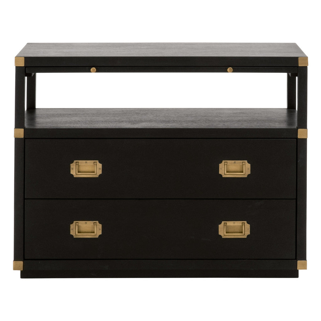 Bradley 2-Drawer Nightstand - 6131.B-BLK-BGLD