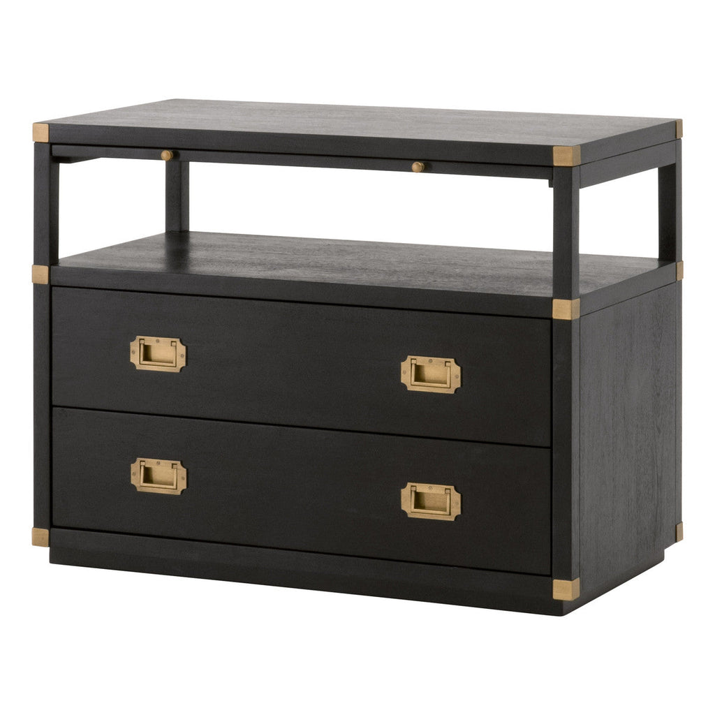 Bradley 2-Drawer Nightstand - 6131.B-BLK-BGLD