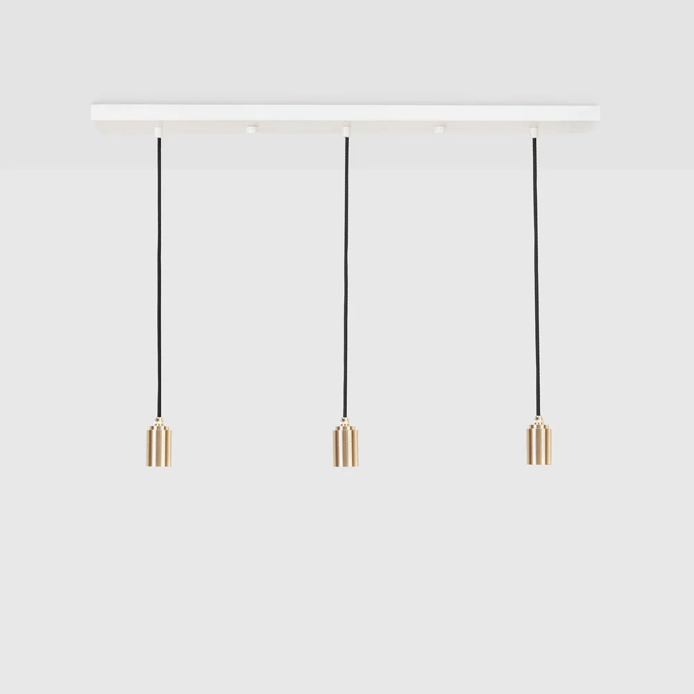 Linear Triple Pendant with Brass