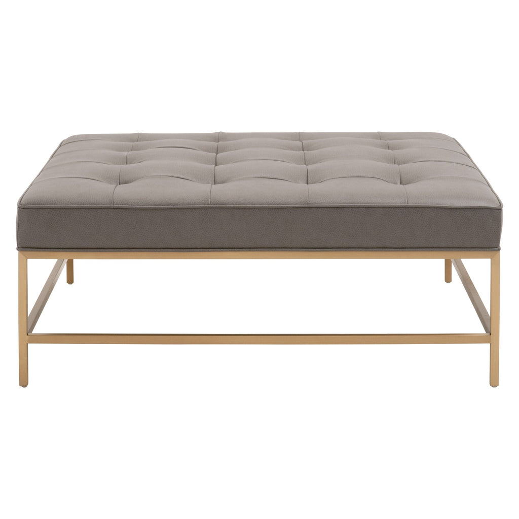 Brule Upholstered Coffee Table, Ore Grey Synthetic