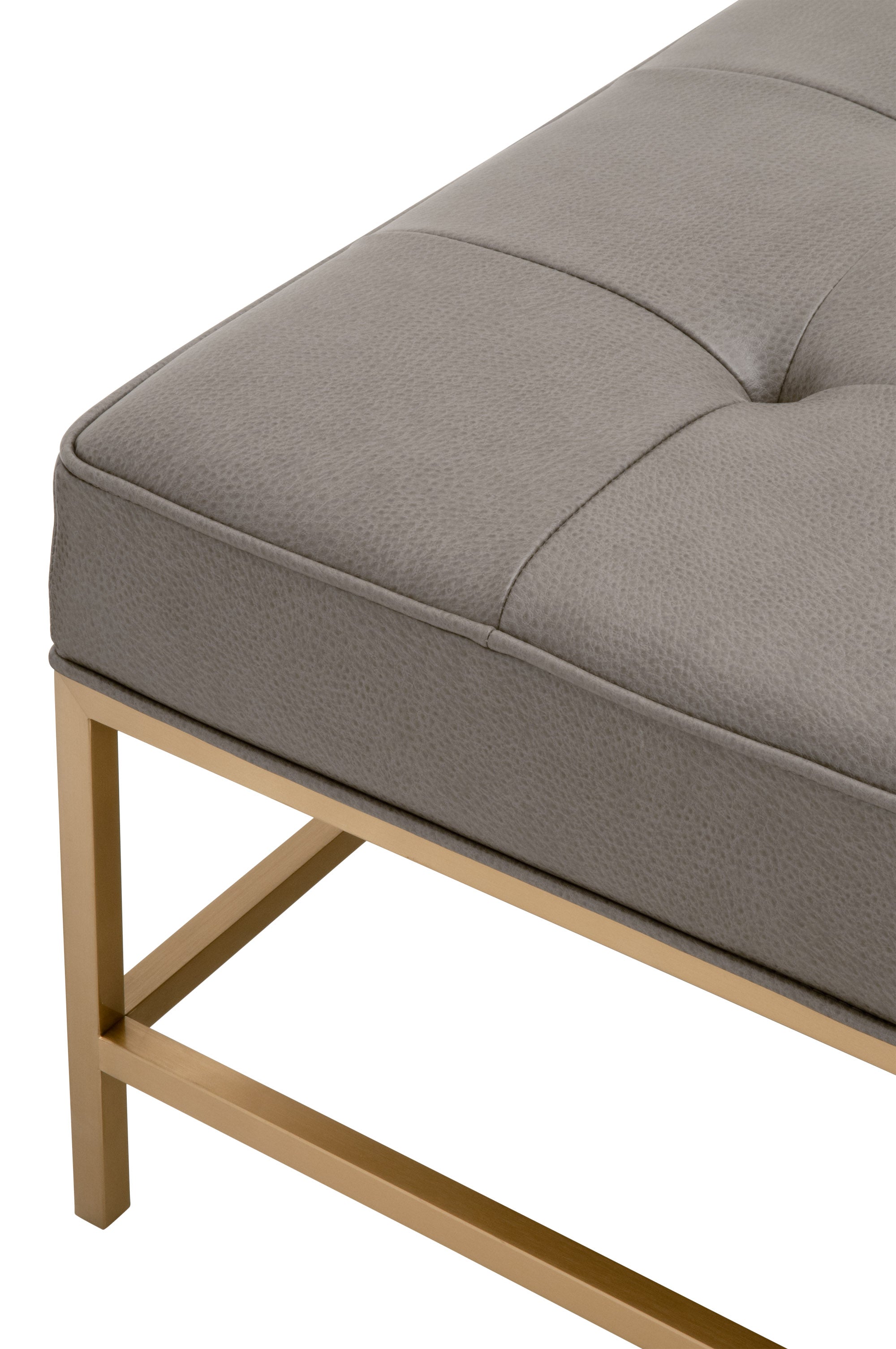 Brule Upholstered Coffee Table, Ore Grey Synthetic