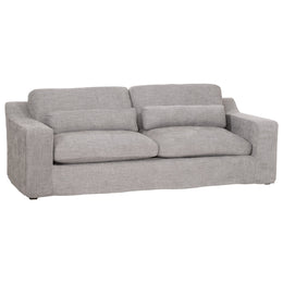 Bryant 96" Wide Arm Slipcover Sofa, Feather Grey
