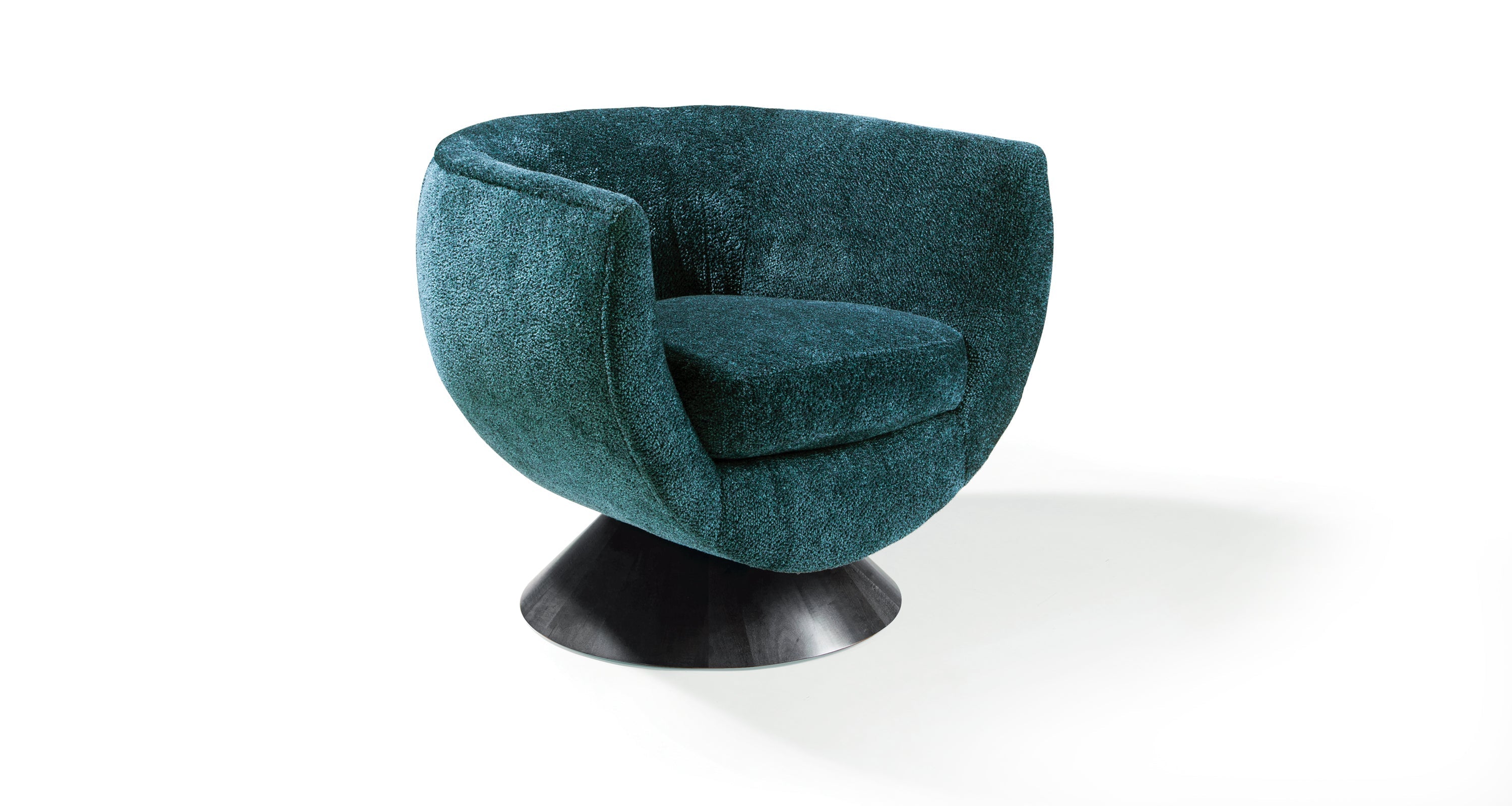 Bubble Swivel In Blue Fabric With Night Club Base