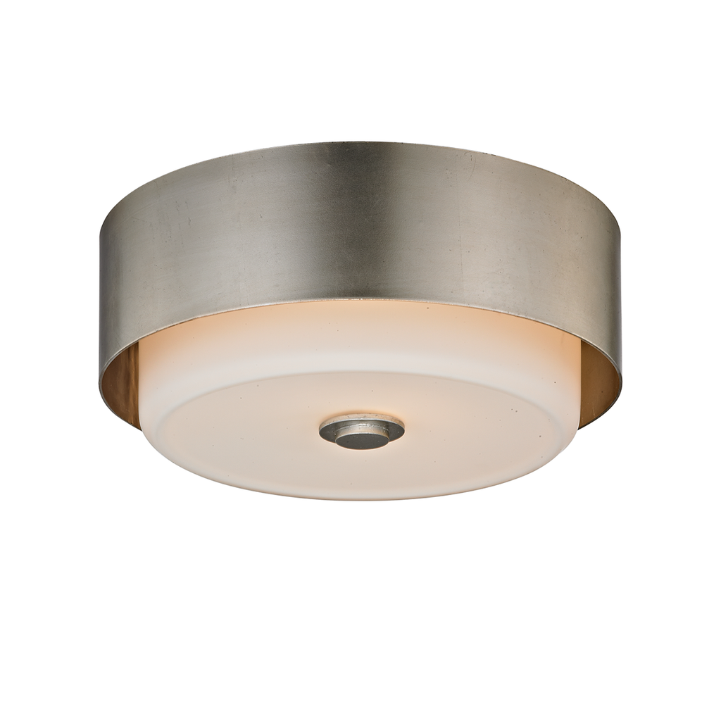 Allure Flush Mount Round, 13" - Silver Leaf