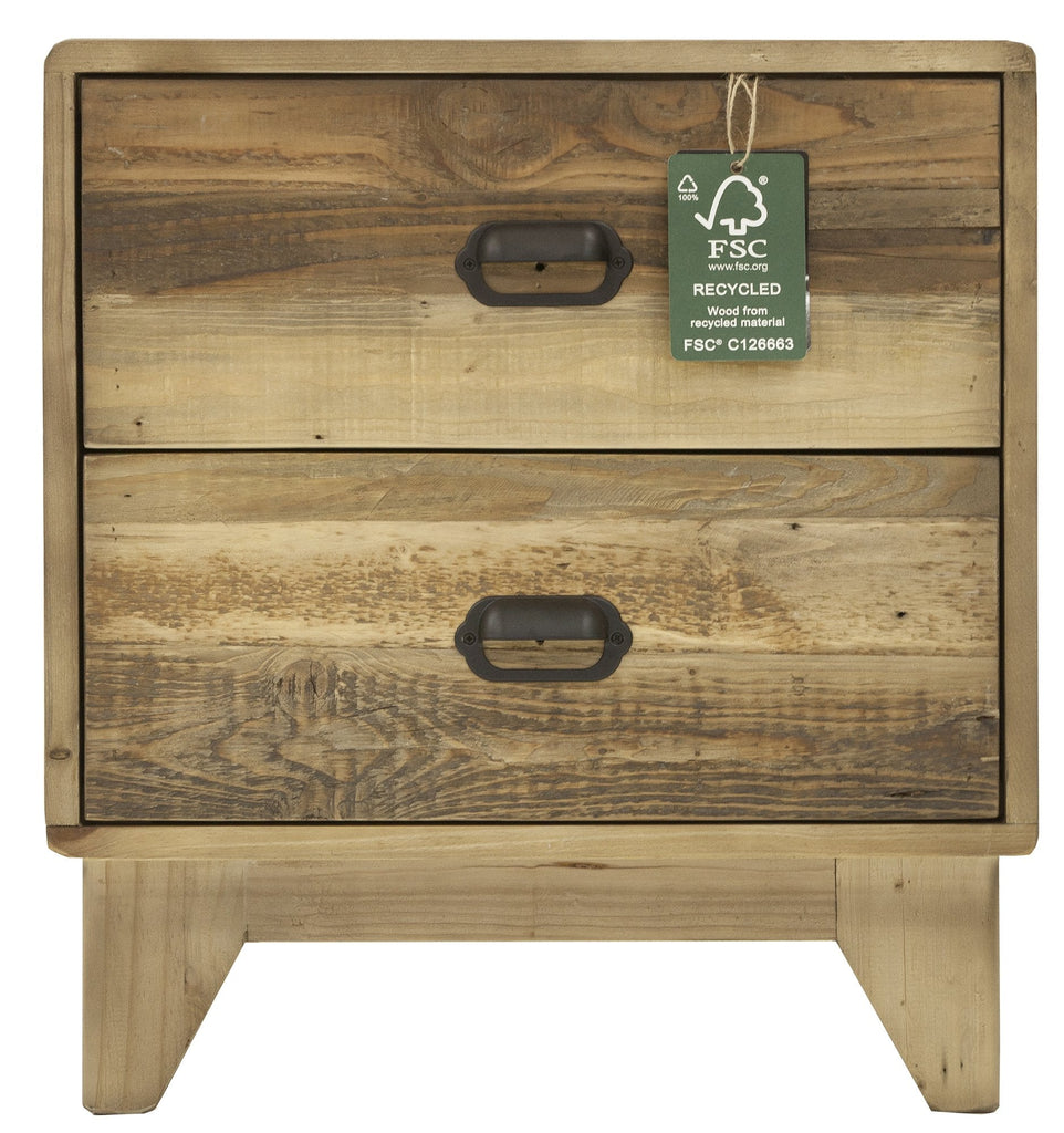 Campestre Modern 2 Drawer Nightstand